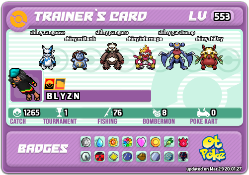 B L Y Z N Card otPokemon.com