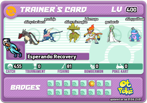 Esperando Recovery Card otPokemon.com