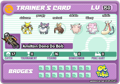 Amilton Dono Do Bob Card otPokemon.com