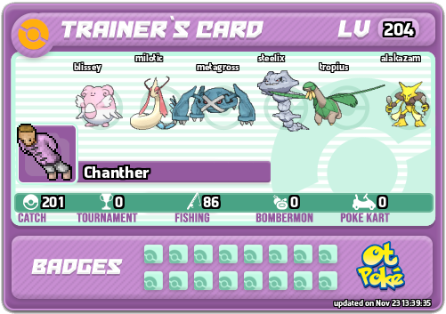 Chanther Card otPokemon.com