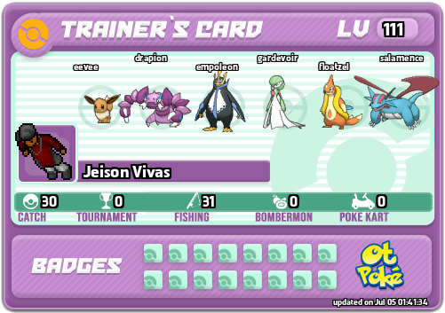 Jeison Vivas Card otPokemon.com