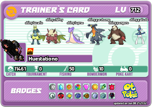 Huestationo Card otPokemon.com