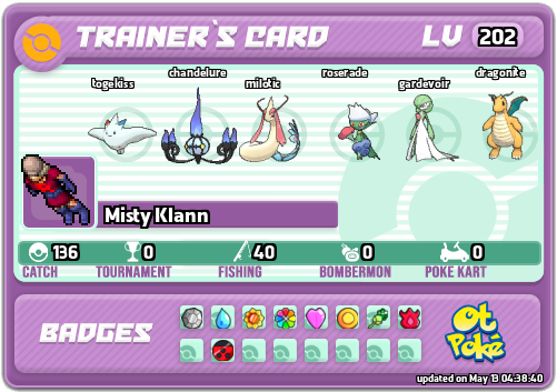 Misty Klann Card otPokemon.com