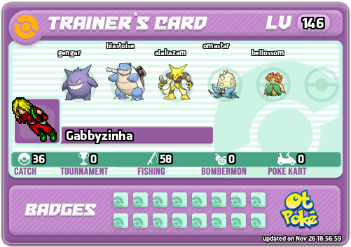 Gabbyzinha Card otPokemon.com