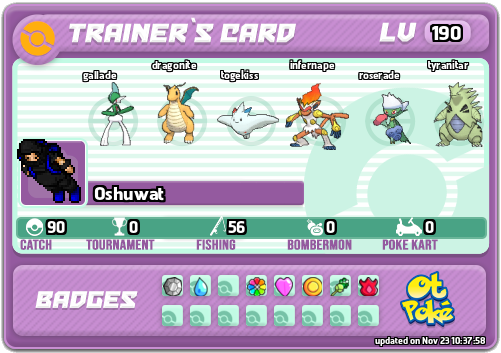 Oshuwat Card otPokemon.com