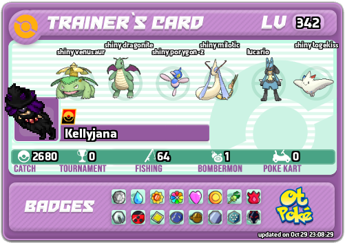 Kellyjana Card otPokemon.com