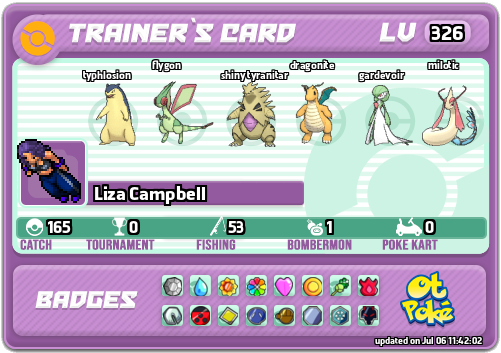 Liza Campbell Card otPokemon.com