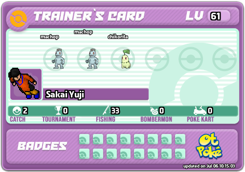 Sakai Yuji Card otPokemon.com