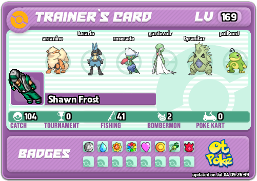 Shawn Frost Card otPokemon.com