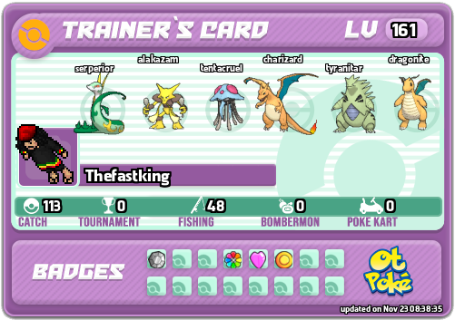 Thefastking Card otPokemon.com