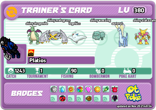 Platios Card otPokemon.com