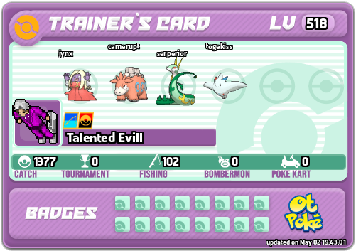 Talented Evill Card otPokemon.com