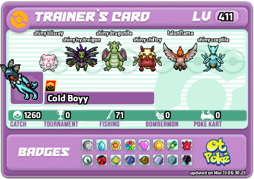 Cold Boyy Card otPokemon.com