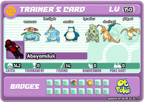 Abayomiluk Card otPokemon.com