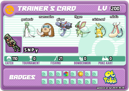 S N P y Card otPokemon.com