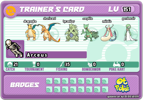 A r c e u s Card otPokemon.com