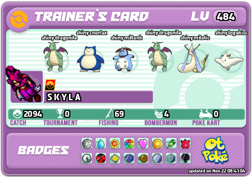 S K Y L A Card otPokemon.com