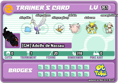 [GM] Adolfo de Nassau Card otPokemon.com