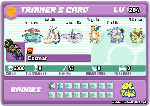 Dosmar Card otPokemon.com