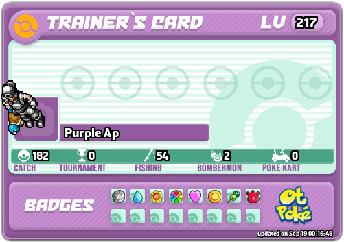 Purple Ap Card otPokemon.com