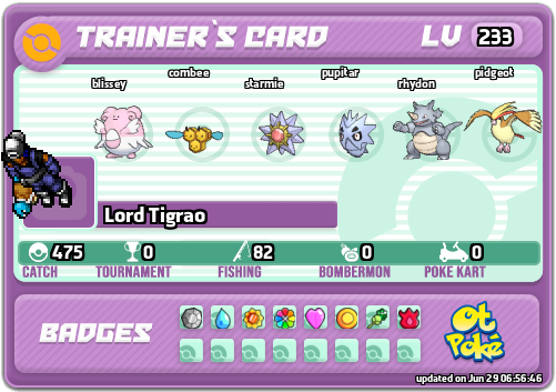 Lord Tigrao Card otPokemon.com