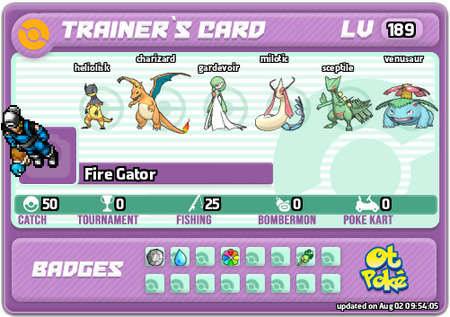 Fire Gator Card otPokemon.com