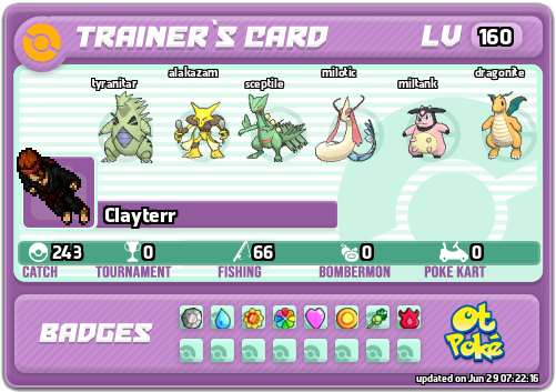 Clayterr Card otPokemon.com