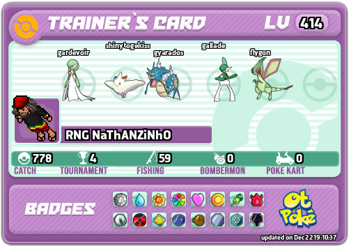 RNG NaThANZiNhO Card otPokemon.com