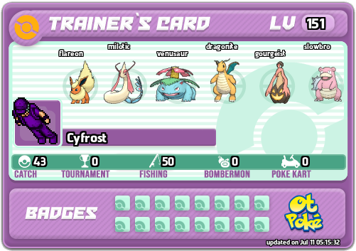 Cyfrost Card otPokemon.com