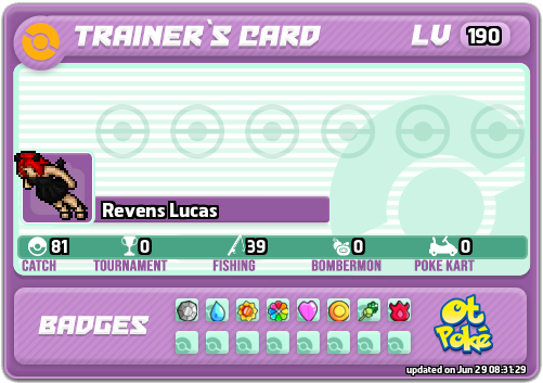 Revens Lucas Card otPokemon.com