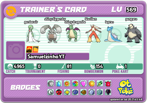 SamuelzinhoYT Card otPokemon.com