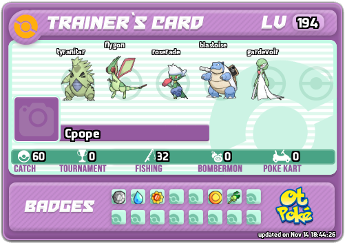 Cpope Card otPokemon.com