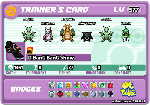 D BanG BanG Show Card otPokemon.com