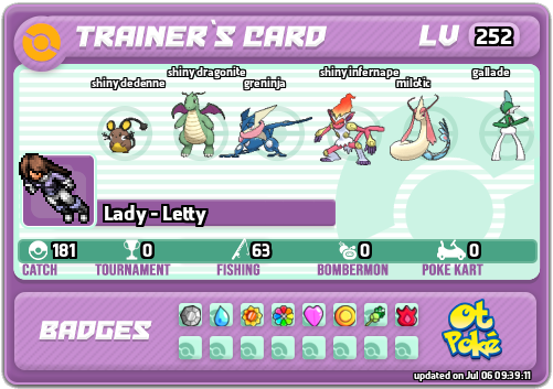 Lady - Letty Card otPokemon.com