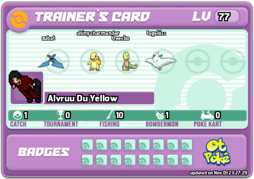 Alvruu Du Yellow Card otPokemon.com