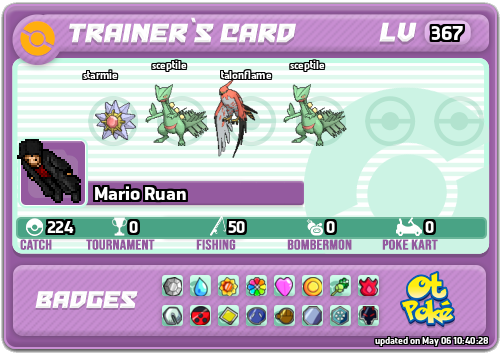 Mario Ruan Card otPokemon.com