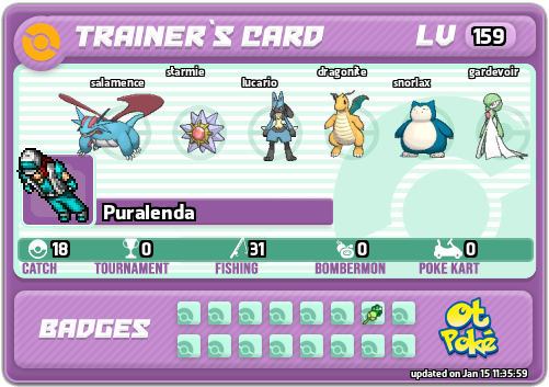 Puralenda Card otPokemon.com