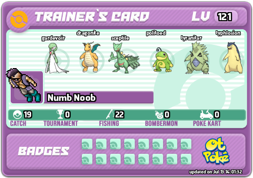 Numb Noob Card otPokemon.com