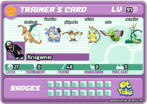 Krisgamer Card otPokemon.com