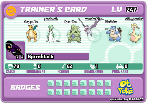 Bjornblack Card otPokemon.com