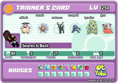 Soares Is Back Card otPokemon.com