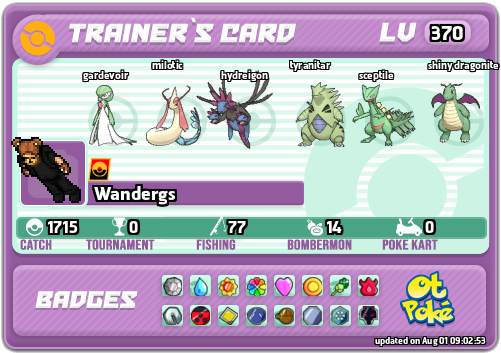 Wandergs Card otPokemon.com