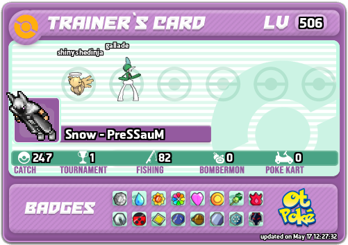 Snow - PreSSauM Card otPokemon.com
