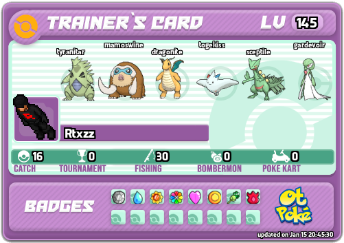 Rtxzz Card otPokemon.com