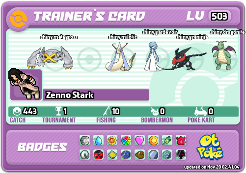 Zenno Stark Card otPokemon.com