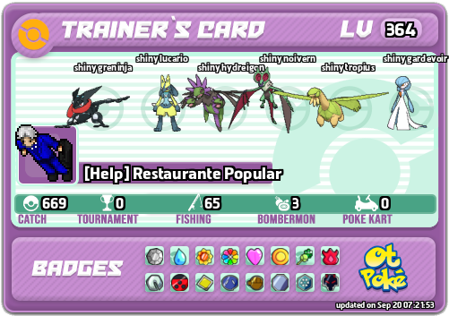 [Help] Restaurante Popular Card otPokemon.com