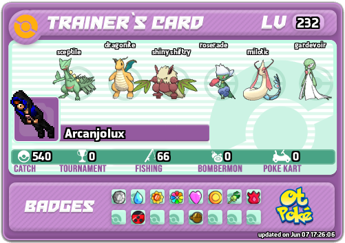 Arcanjolux Card otPokemon.com