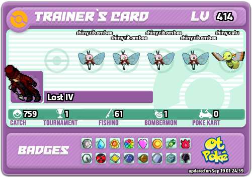 Lost IV Card otPokemon.com