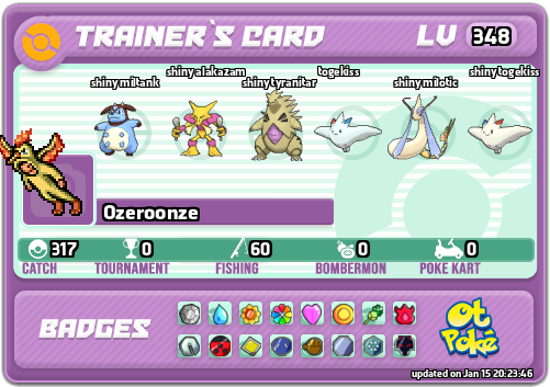 Ozeroonze Card otPokemon.com