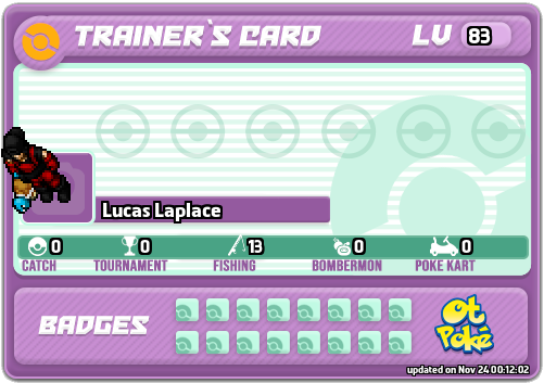 Lucas Laplace Card otPokemon.com